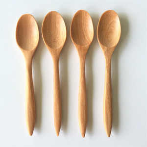 Indian Decorative Mango and Pine Wood Handmade <b>Serving</b> <b>Spoon</b> Set with Long Handle Natural Finish for Business Gifts - Product Image 3