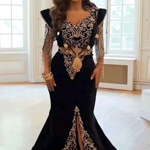Diseñador de moda señoras Lino Lehenga Choli elegante bordado indio estilo pakistaní boda fiesta caftán seda de alta calidad largo - Product Image 1