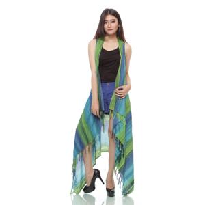 Cardigan élégant coloré Tie Dye 100% rayonne personnalisé Bali fabricant vêtements de plage couvrir Cardigan CG003-028R2 - Product Image 1