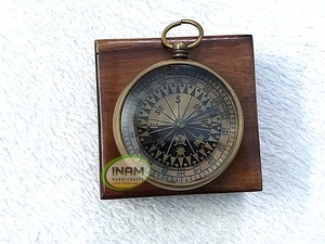 Best Quality Nautical Marine Compass with Shisham <b>Wood</b> Box - Product Image 5