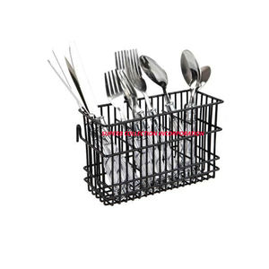 New Design Rectangular Wire Handmade Fork Spoon Knives and Other Utensil Holder Hotel and Restaurant Glass Spice Rack - Product Image 1