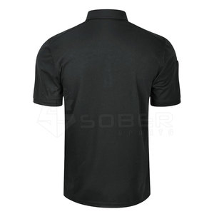 Hombre de secado rápido Atlético Casual para Polo camisetas sólido negro antiarrugas tejido de punto - Product Image 2