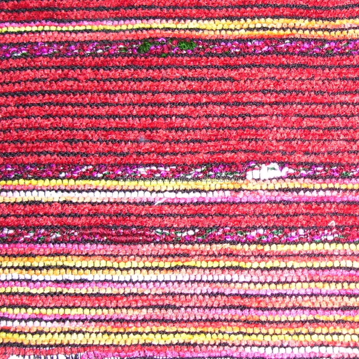 Desain kustom Rumah Tekstil benang rajutan pemasok kain India 100% katun tenun kain garis warna disesuaikan comcombed, CF-178 carded