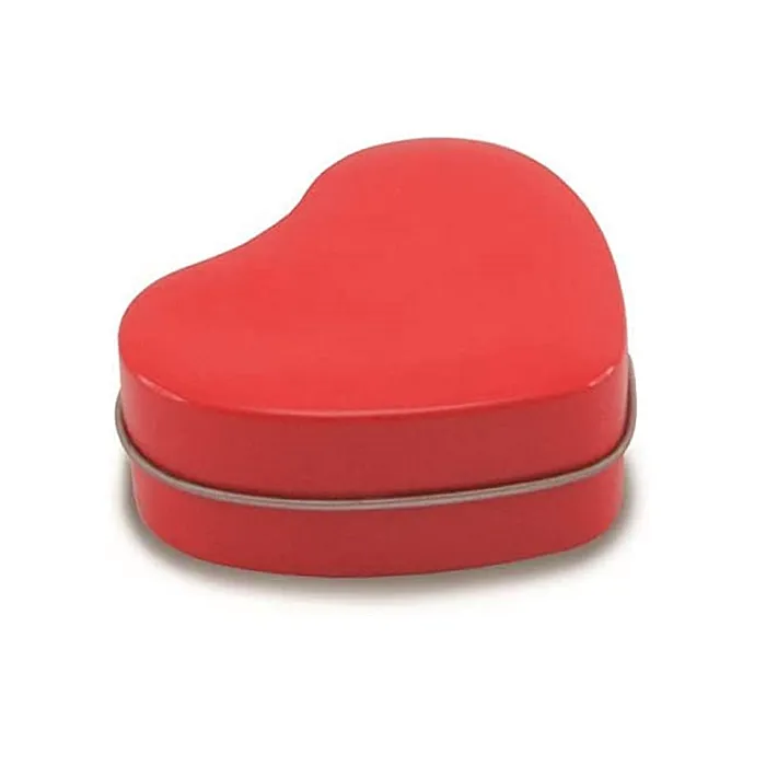 Wholesale small heart shape tin box custom printing small gift tin box candy tin case wedding gift heart shape box