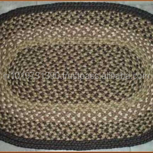 Non- Slip Oval Shape Pile Height Cotton Braided <b>Rugs</b> Manufacturer - Product Image 2