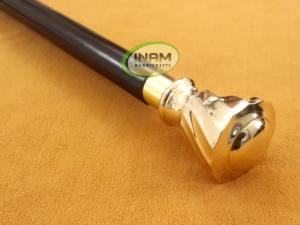 Bastón de madera de alta calidad con mango de diseño dorado de latón - Product Image 4