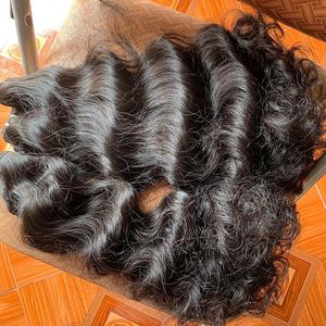 Extensiones de Cabello Humano con Textura Ondulada, Trama Simple y Doble, 100g, 1 Paquete - Product Image 2