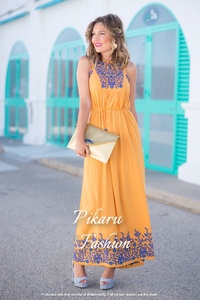 Women Ethnic Fashion Empire Long Dresses Fancy Embroidery Clothing Sleeveless Party Wear <b>Explosive</b> Dress Women V-Neck Dress - Product Image 2