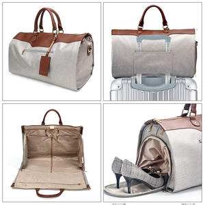 Bagaglio da lavoro notturno personalizzato di design 2 in 1 convertibile Weekender <span class=keywords><strong>Suti</strong></span> da viaggio pieghevole borsone indumento - Product Image 5