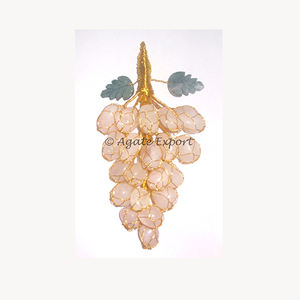 Feuilles décoratives en Quartz Rose et Agate, 20 pièces - Product Image 1