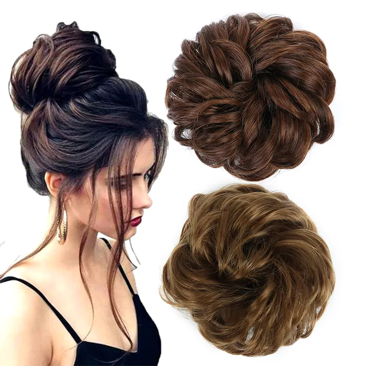 Synthetic Hair Chignon Donut Elastic Rope Rubber Band Hair Bun Pad Updos  Messy Hairstyle Dropshipping Supplier - Buy Hair Bun Messy Bun Women  Chignon Curly Chignon Synthetic Hair Extenison Updo Donut Hairpieces