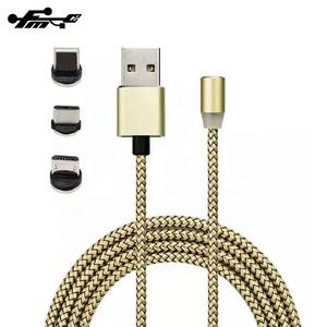 LED 데이터 디스플레이가있는 1M PVC 마그네틱 마이크로 USB 충전 케이블 순수 구리 휴대 전화 케이블 3 in 1 표준 USB 충전기 재고 - Product Image 3