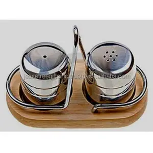 Salière et poivrière conique en acier inoxydable avec finition chromée forme ronde bonne qualité pour le stockage prix de gros - Product Image 2