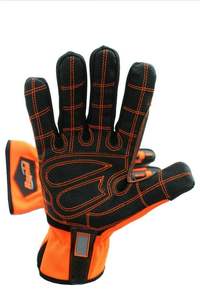 Guantes de cuero de alta visibilidad personalizados para campos petrolíferos Guantes de seguridad resistentes a llamas e impactos para guantes de extracción de petróleo y gas - Product Image 5