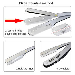 2021 Wholesale Single Blade Stainless Steel Straight <b>Razor</b> for Men Triple Blade Safety <b>Razor</b> for Shaving <b>Bikini</b> Areas - Product Image 3