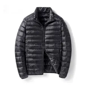 아웃웨어 솔리드 슬림 피트 남성 호흡기 자켓 스탠드 칼라 남성 캐주얼 착용 호흡기 자켓 겨울 착용