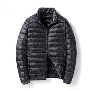 Veste matelassée coupe ajustée à col montant pour hommes, vêtements d'hiver décontractés, vêtements d'extérieur pour la saison froide - Product Image 1