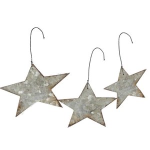 Estrellas galvanizadas para Navidad, decoración colgante de Navidad, Metal de estaño - Product Image 1