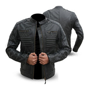 Veste en cuir classique pour moto, pour motard, nouveauté - Product Image 1
