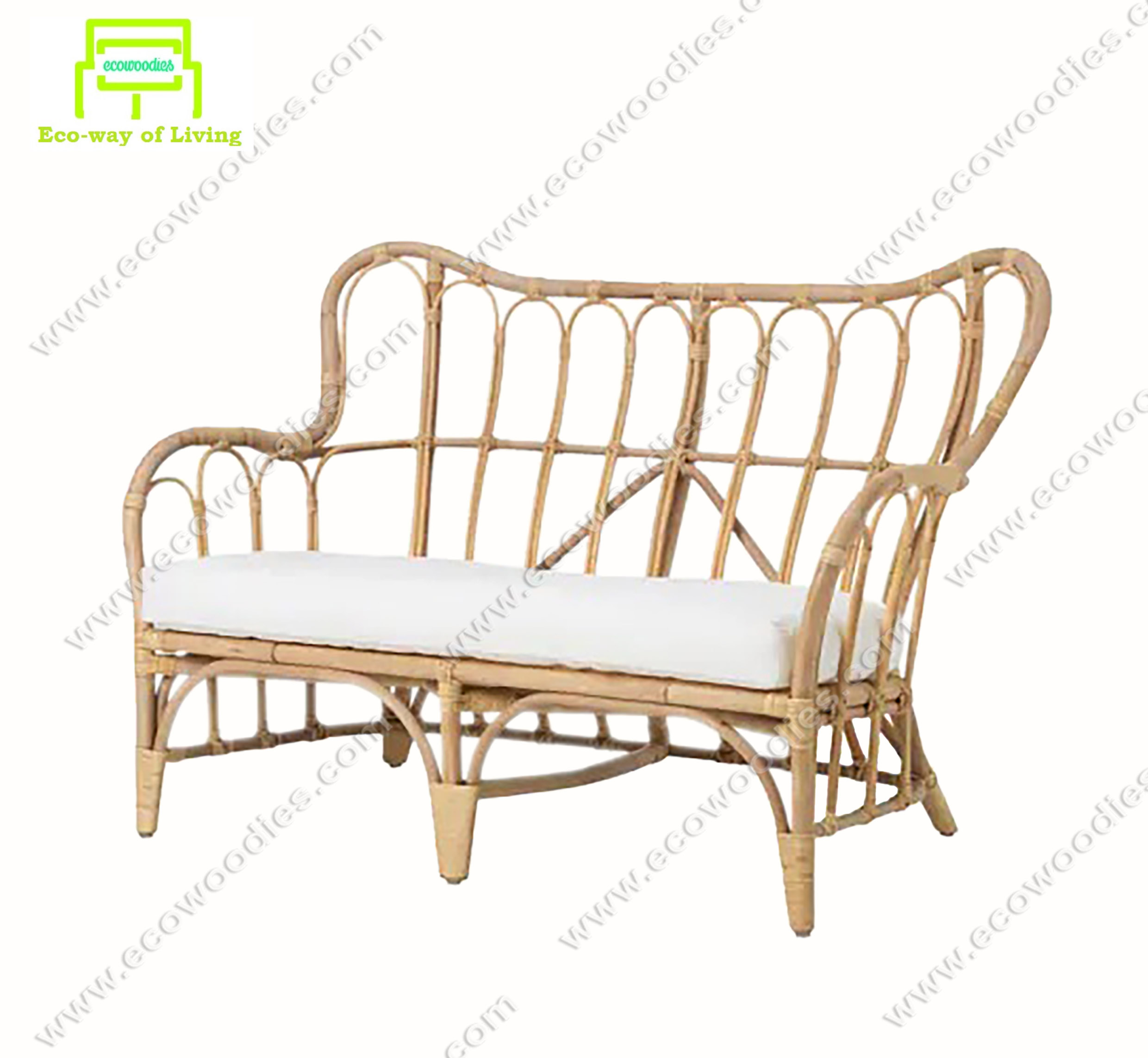 Luxuriser 2-Sitzer Bambussofa fr Hochzeit und Gartenmbel