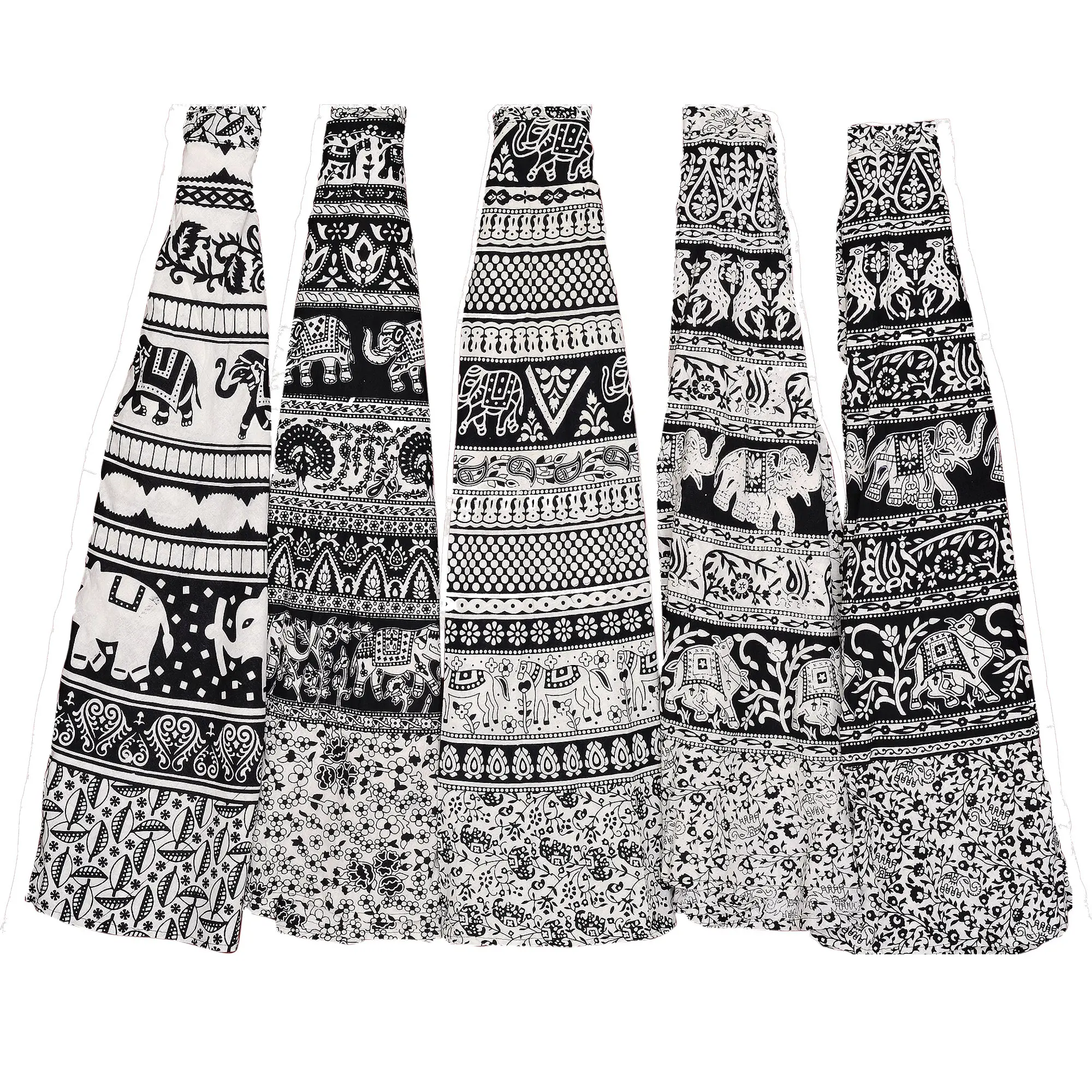 Falda envolvente larga con estampado para mujer, falda de algodón 100% tradicional indio, venta al por mayor