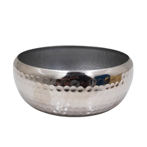 Vente en gros de vaisselle en aluminium design moderne en vrac faite à la main F354 laiton finition EPL couleur or bol à fruits bol de service en métal - Product Image 6