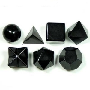 Ensemble de géométrie sacré, 7 pièces, cristaux naturels d'agate noire pour la guérison, pierres précieuses, acheter depuis Agate élégante - Product Image 1
