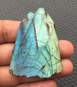 หินลาบราดอไรต์ธรรมชาติแบบหยาบพลอยสีฟ้าไฟตัวอย่างขายส่งเครื่องประดับธรรมชาติสวนหินตกแต่งดิบ - Product Image 2