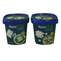 Seau en plastique de qualité alimentaire de 25 oz avec couvercles et poignée pour l'emballage des aliments, du fromage, de la crème glacée et du tabac, contenants personnalisés IML