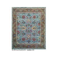 Tapis en laine noué à la main de conception tibétaine moderne de luxe ensembles de tapis pour salles à manger prix de gros du fournisseur indien QNS