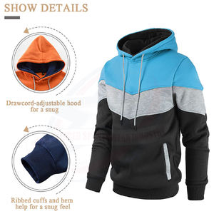 Jersey de manga larga ajustado de diseño personalizado para hombre, Sudadera con capucha de tela francesa de Color sólido para entrenamiento de invierno, sudadera de Fitness - Product Image 4