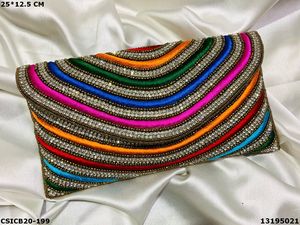 Designer Luxury Ethnic Bridal Evening Clutch Bag pour Party Use-Party Bag - Product Image 3