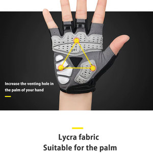 Guantes de Ciclismo de Medio Dedo de Microfibra con Logotipo Personalizado al por Mayor, Guantes para Bicicleta - Product Image 6