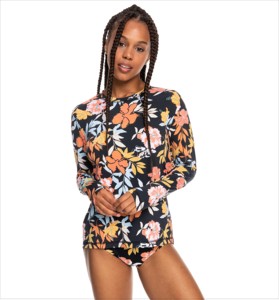 Nueva llegada de las mujeres Rush Guard venta al por mayor de la flor de impresión de compresión camisa recortada larga Rashguard para surf y MMA - Product Image 1