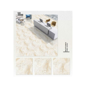 Carreaux de céramique en grès cérame de style moderne, design ondulé blanc et brun, 600x600, pour murs et sols, carreaux standard - Product Image 6