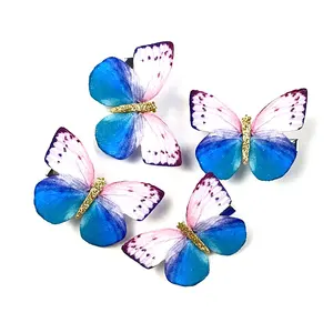 Mini Mädchen Schmetterling Haars pange bunte Traum 3D Schmetterling Haars pangen machen Kinder Bogen Kopfschmuck Kinder niedlichen Haars pangen