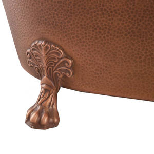 NICKEL INTERIOR DOUBLE <b>SLIPPER</b> HANDMADE <b>CHEAP</b> COPPER BATHTUB INDIA - Product Image 4