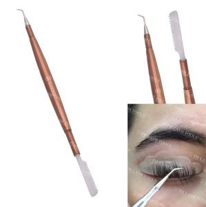 Hmq — outil professionnel de levage de cils, peigne, étiquette privée, nouveau modèle, outils de levage pour Extension de cils, or Rose - Product Image 2