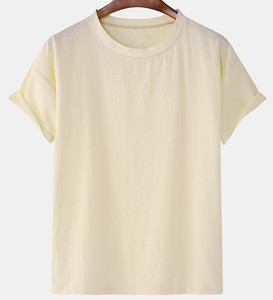 T-shirt à col rond pour hommes avec des couleurs accrocheuses 100% coton différentes tailles vêtements de sport décontractés toutes saisons - Product Image 5