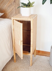 Gabinete lateral de madera contrachapada de ratán Rectangular antiguo hecho a mano Color Natural muebles para el hogar para comedor sala de estar dormitorio - Product Image 3