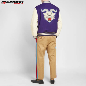 Custom high school team leather sleeve embroidery <b>baseball</b> letterman varsity <b>jackets</b> <b>for</b> <b>men</b> - Product Image 4