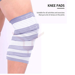 Hot Sale Sports Knee <b>Wraps</b> for Gym Training Custom Elastic Knee <b>Wraps</b> - Product Image 4