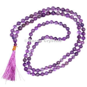 Belle guérison 108 améthyste noeud Jap Mala - Product Image 1