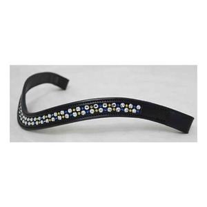 Bandeaux de bride de cheval rembourrés en cuir incrusté de canal vide taille personnalisable - Product Image 2