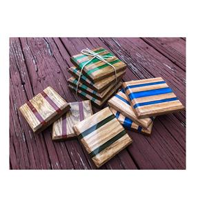 Fashion Custom Heat Resistant Placemats <b>Drink</b> Tea Cup Mat Epoxy Wood Resin <b>Coaster</b> With Holder - Product Image 5