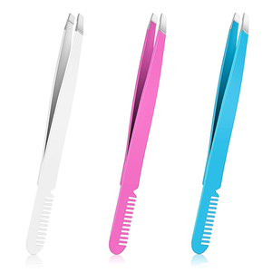 Kit de pinzas multifunción para el cuidado de las cejas Kit de pinzas para el cuidado de las cejas de punta recta 3 piezas Kit de pinzas inclinadas para cejas - Product Image 1