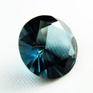 AAA คุณภาพ Loose gemstone round CUT NATURAL London Blue Topaz Certified Jewelry use use use Stone round faceted Loose Topaz Stone ลอนดอน Blue Topaz - Product Image 2