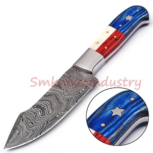 Handmade Damascus Steel Hunting <b>Knife</b> Beautiful RESIN WOOD <b>Handle</b> <b>Knife</b> (Smk1627) - Product Image 2