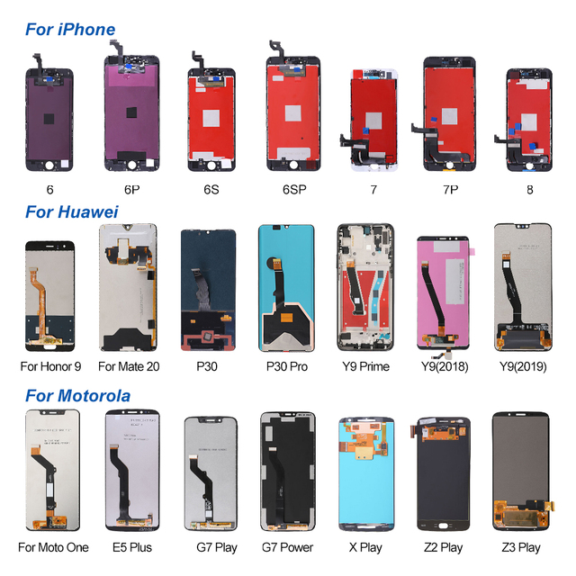 Elekworld Mobile Phone LCD for iPhone for Samsung Touch Screen Digitizer Elekworld Mobile Phone Screen Display Accessories
