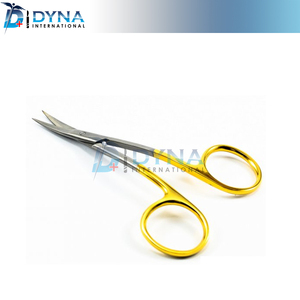 TC LaGrange scissors curved 11 cm surgical shears gold tissue dental <b>gum</b> Micro - Product Image 1